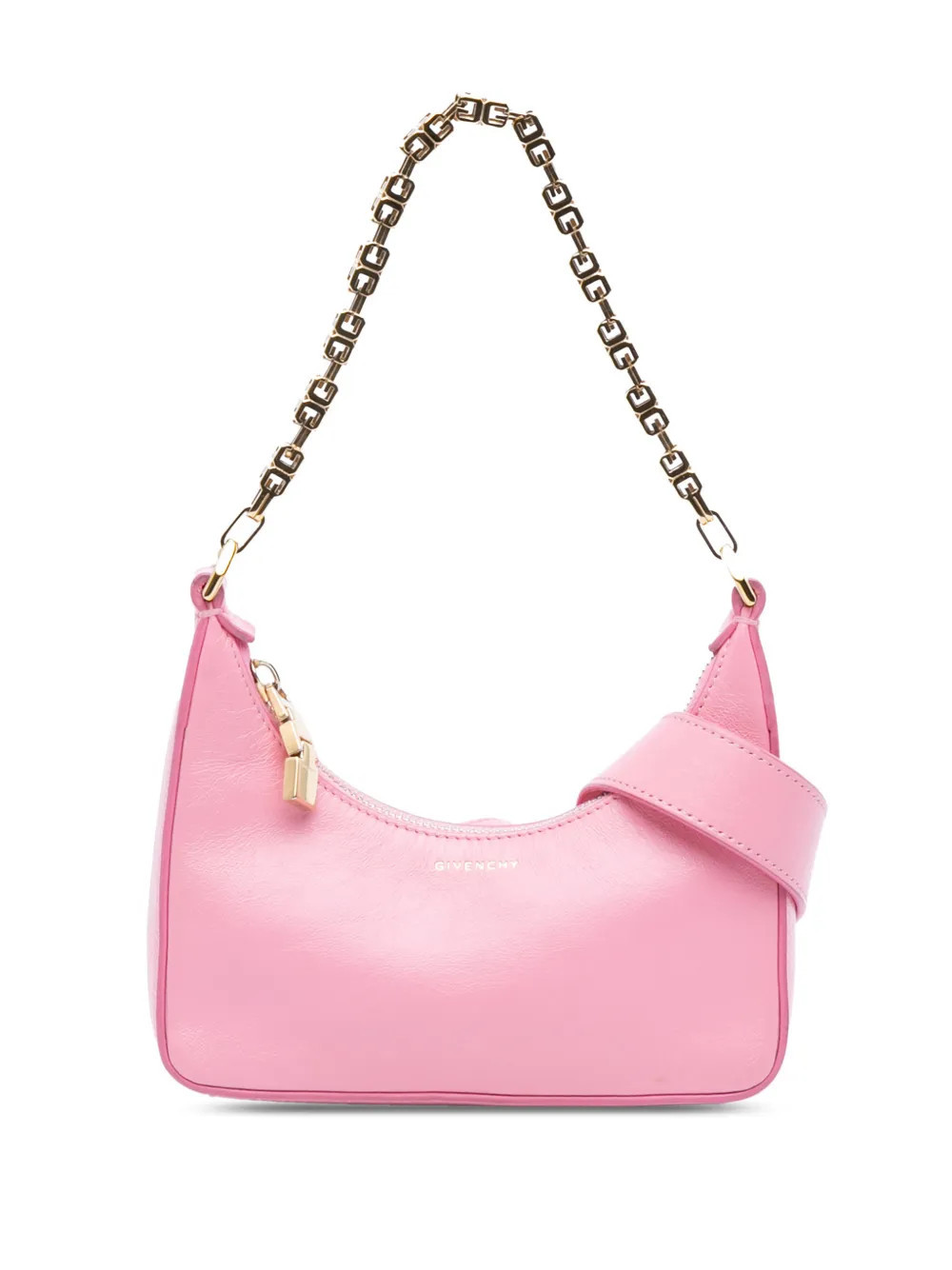 Givenchy Pre-Owned 2022 Mini Leather Moon Cut Out Bag satchel - Pink | Farfetch Global