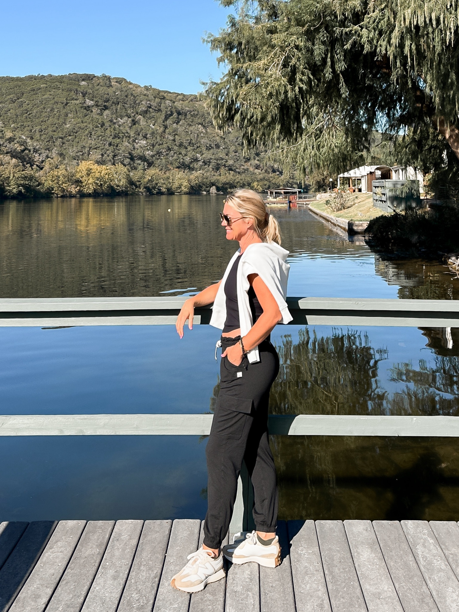 Comfy look for exploring lake Austin  

#LTKOver40 #LTKActive