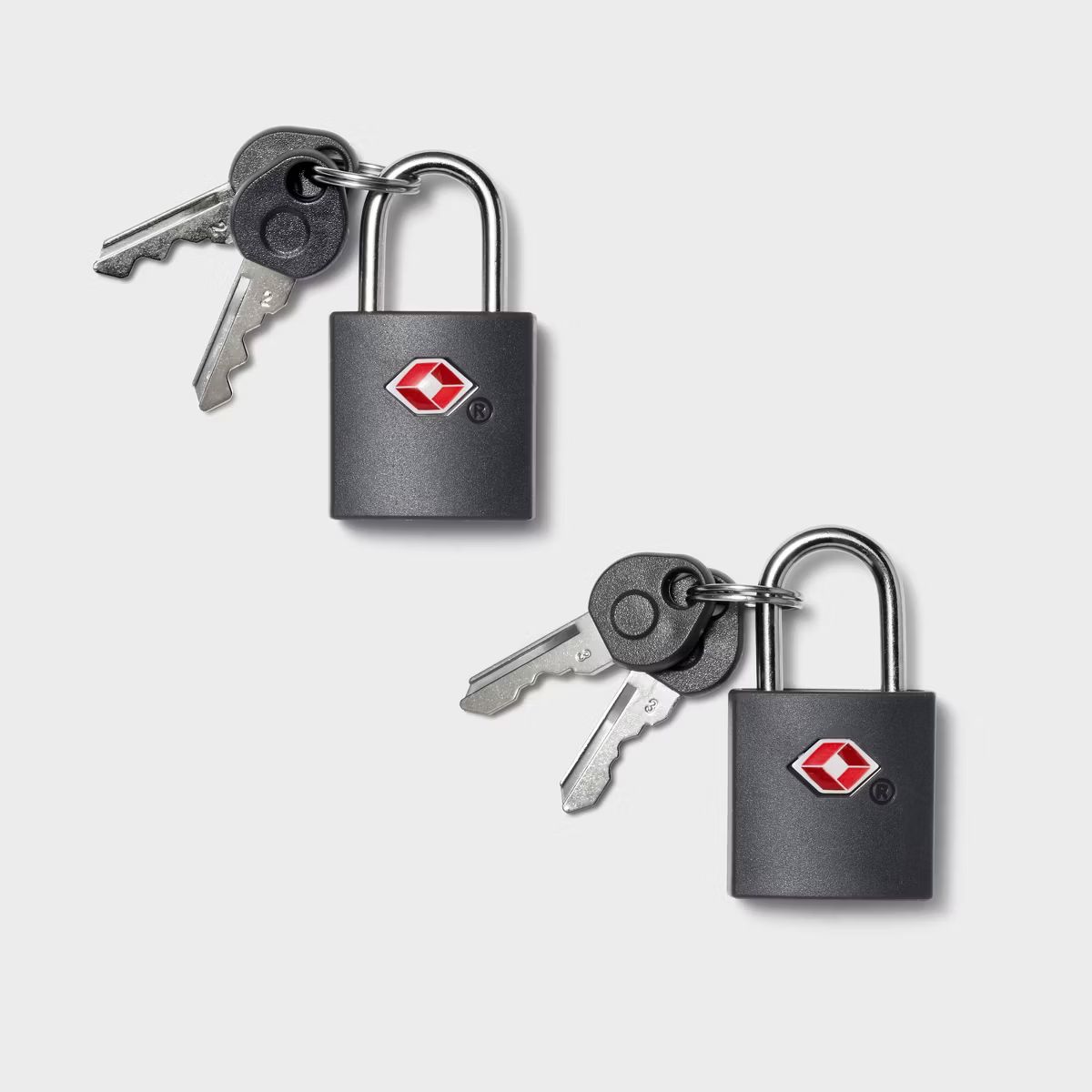 2pk Key Luggage Lock Gray - Open Story™ | Target