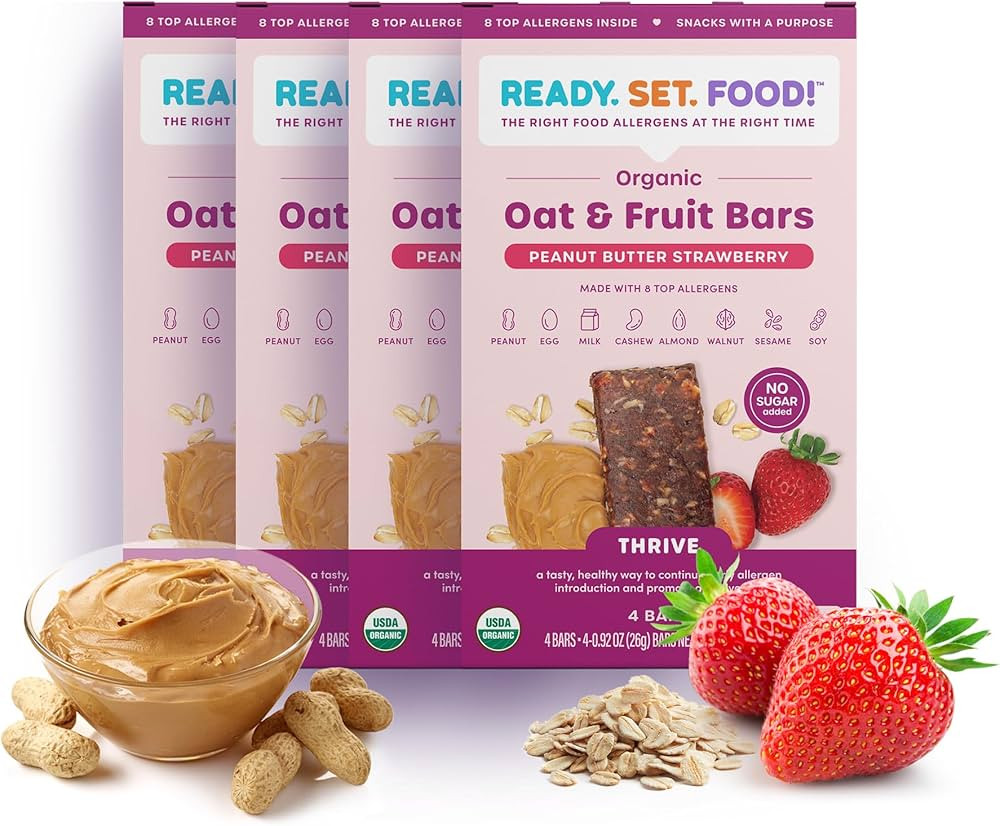 Ready Set Food Organic Oat & Fruit Bars – Safe & Easy Early Allergen Exposure for Babies 12+ Mo... | Amazon (US)