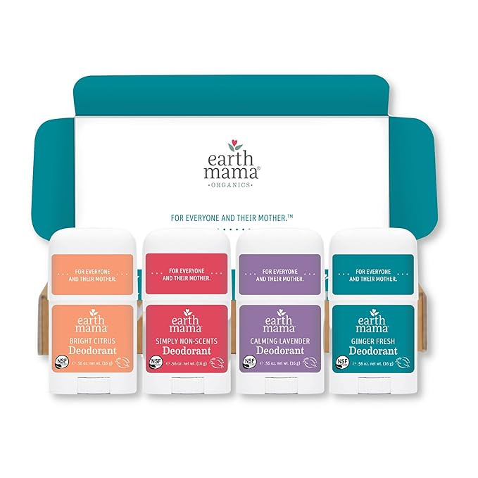 Earth Mama Mini Deodorant Travel Set | Safe for Sensitive Skin, Pregnancy and Breastfeeding, Cont... | Amazon (US)