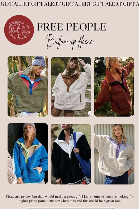 These Free People button up fleeces are expensive but they would make a great Christmas gift if you have a higher price point for someone you’re buying for! 

#LTKSeasonal #LTKGiftGuide #LTKHoliday