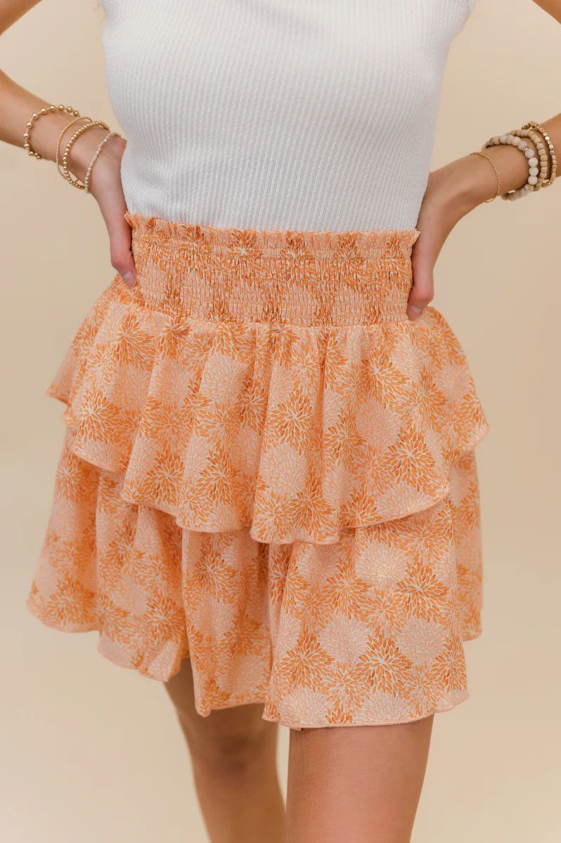 Colie Floral Tiered Mini Skirt | BluePeppermint Boutique