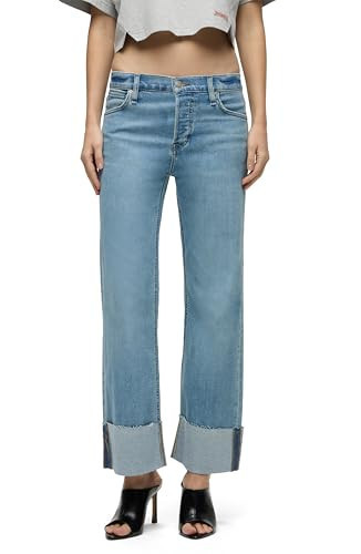 Hudson Women's Rosie Petite High Rise Wide Leg Jean, Oak, 29 | Amazon (US)