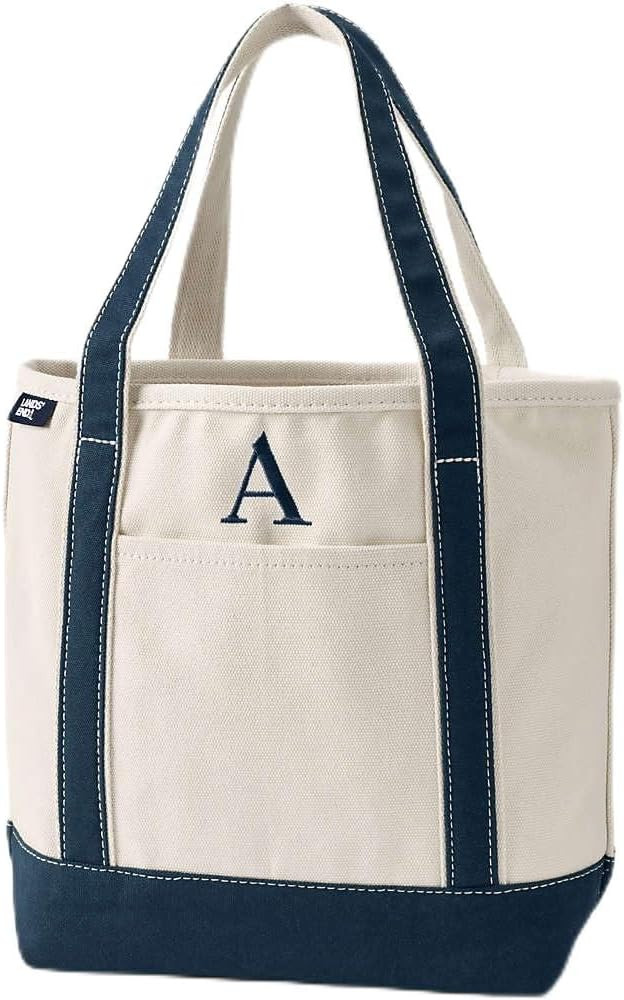Lands' End Pre-Monogrammed Letter Canvas Tote Bag | Amazon (US)