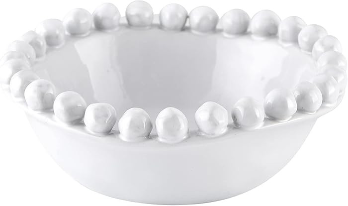 Santa Barbara Design Studio Table Sugar Beaded Ceramic Bowl, Small, White | Amazon (US)
