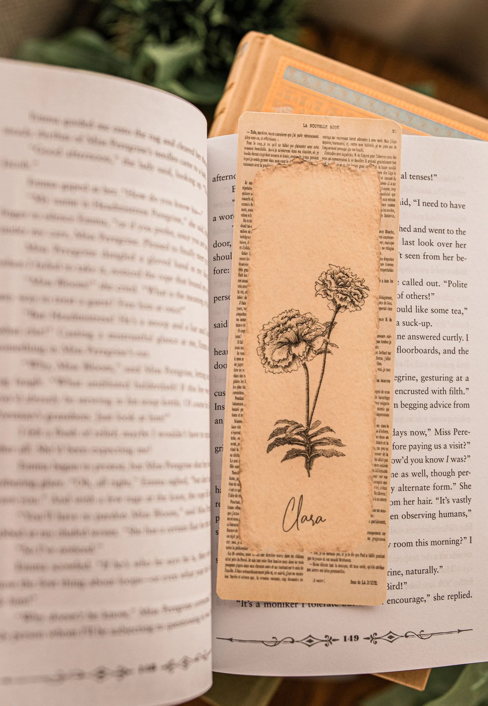 Personalized Birth Flower Bookmark With Name Laminated - Etsy | Etsy (US)