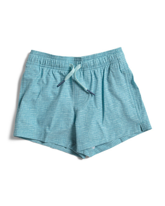 Boys Painted Checkered Swim Trunks | TJ Maxx