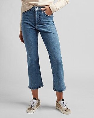 High Waisted Cropped Flare Jeans, Women's Size:00 | Express