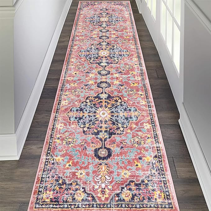 Pauwer Boho Hallway Runner Rug 2x8 Washable Entryway Area Rugs Non Slip Farmhouse Vintage Floor M... | Amazon (US)