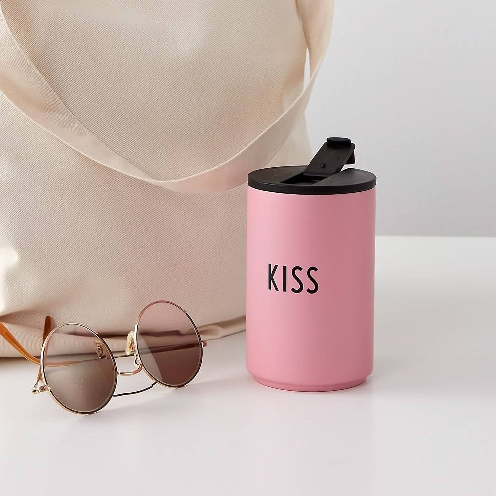Design Letters Thermobecher KISS | Kaffeebecher To Go aus Edelstahl doppelwandig isoliert, auslau... | Amazon (DE)