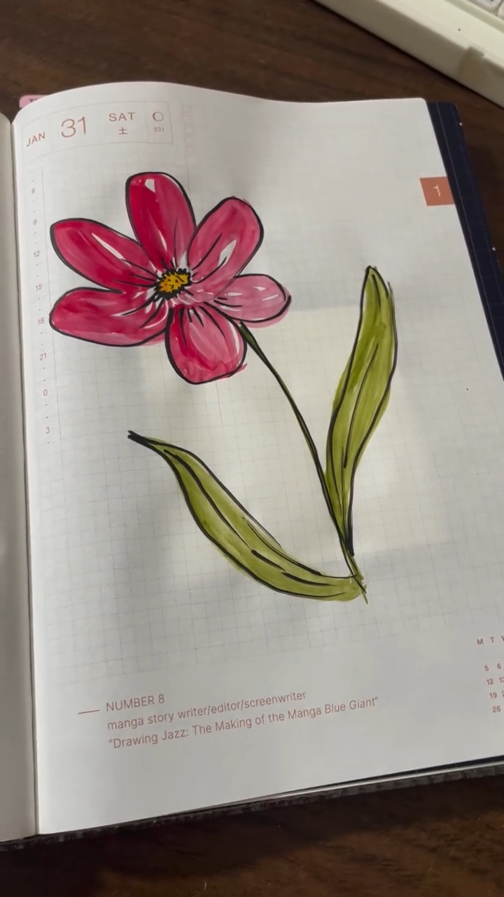 Using the daily pages in my #hobonichicousin as an art journal this year. 

Some days its pages of words describing my thoughts and feels of the day. 

Some days it’s just art and stickers and lettering quotes as a way to express what I’m thinking and feeling. 

I just recently started using a touch of watercolor to the book to see how the paper handles it, and I think it works fine. I like the crinkles and the wrinkles and the shadows on the other side. It’s getting used and worn in and I love it!

#quintocreations #dailyjournal #artjournal