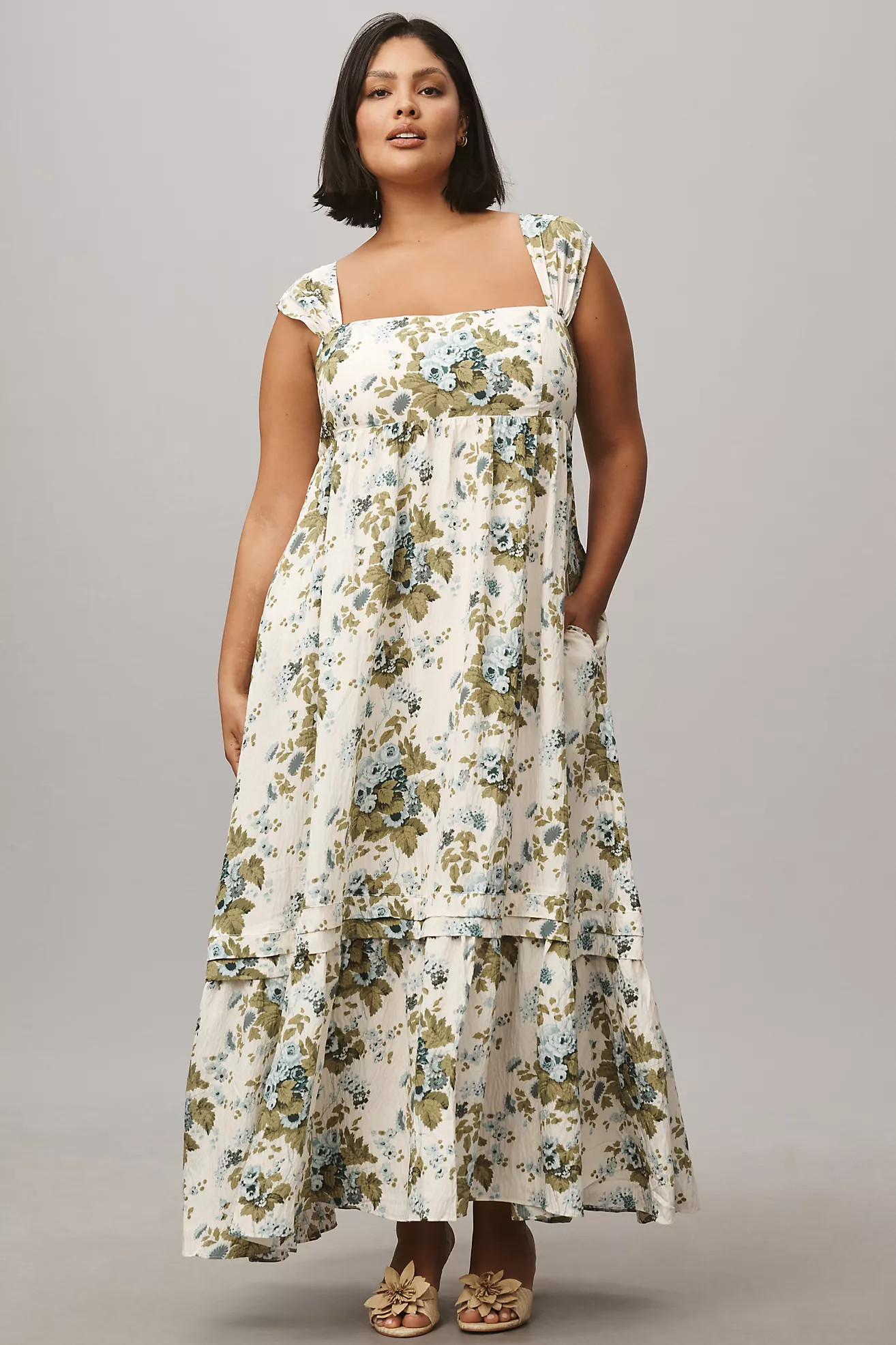 By Anthropologie Sleeveless Square-Neck Maxi Dress | Anthropologie (US)