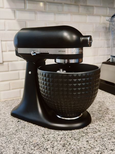 It finally came! My black kitchenaid mixer finally got its black studded bowl! 🖤

#LTKhome