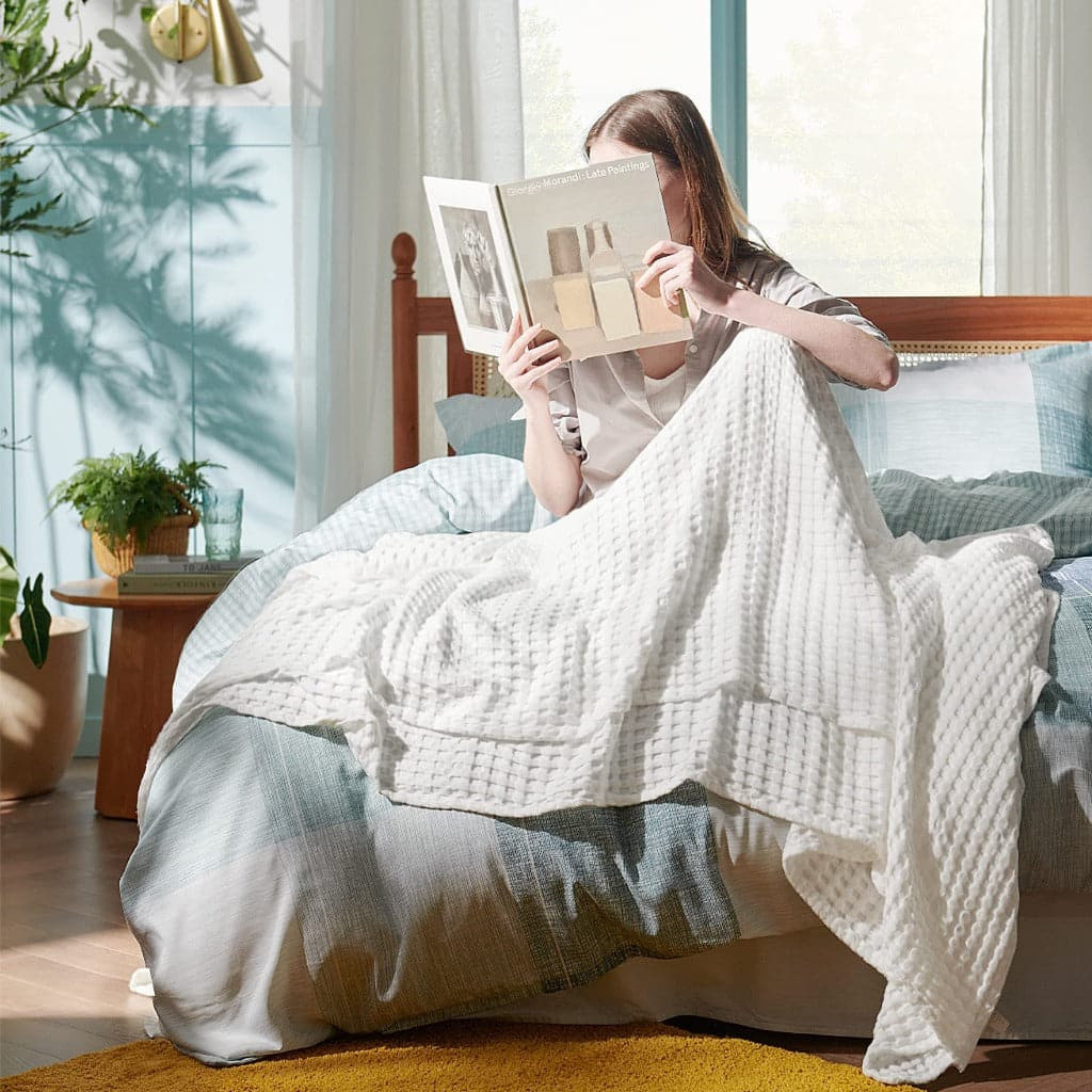 Viscose from Bamboo Waffle Weave Blanket | Bedsure