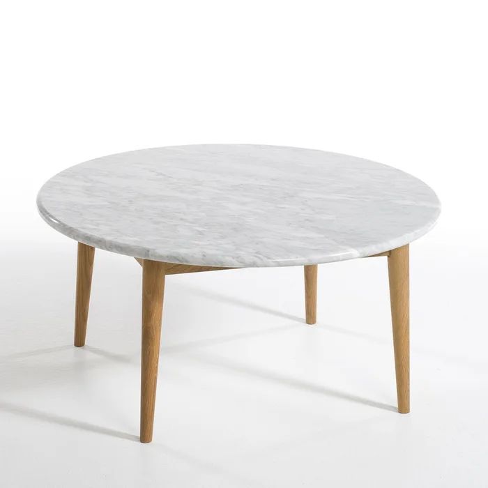 BEATE-MARMORA Round Coffee Table with Marble Top | La Redoute (UK)