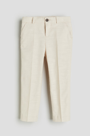 Linen chinos - Light beige - Kids | H&M GB | H&M (UK, MY, IN, SG, PH, TW, HK)