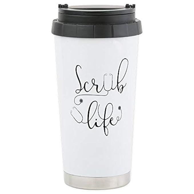 CafePress Scrub Life Stainless Steel Travel Mug, Insulated 16 oz. Coffee Tumbler | Amazon (US)