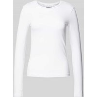 Review Longsleeve mit Rundhalsausschnitt in Weiss, Größe L | Peek & Cloppenburg* Düsseldorf DE