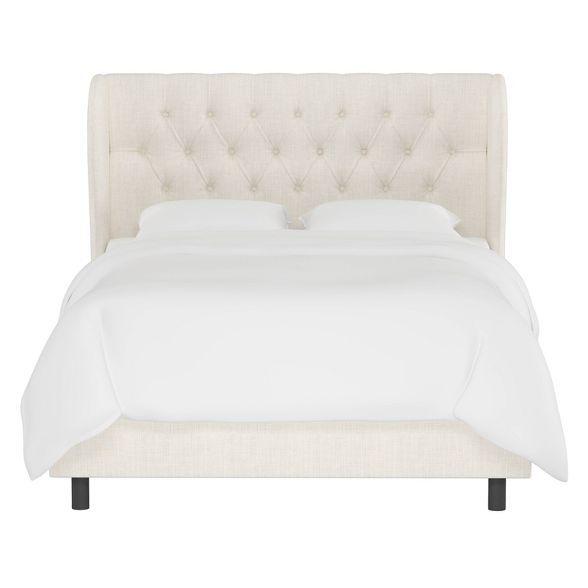 Tufted Woven Upholstered Wingback Bed - Threshold™ | Target