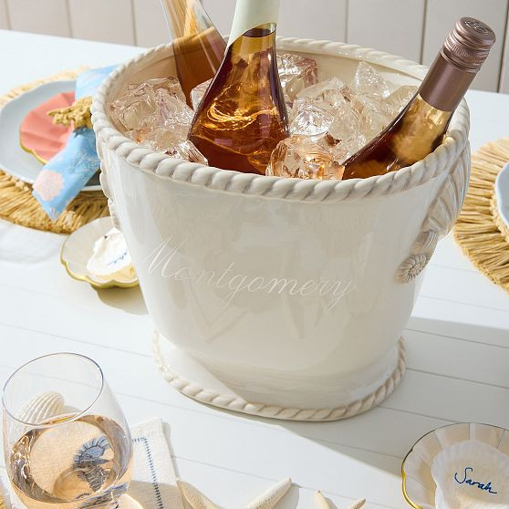 Seashell Ceramic Wine Bucket | Mark and Graham