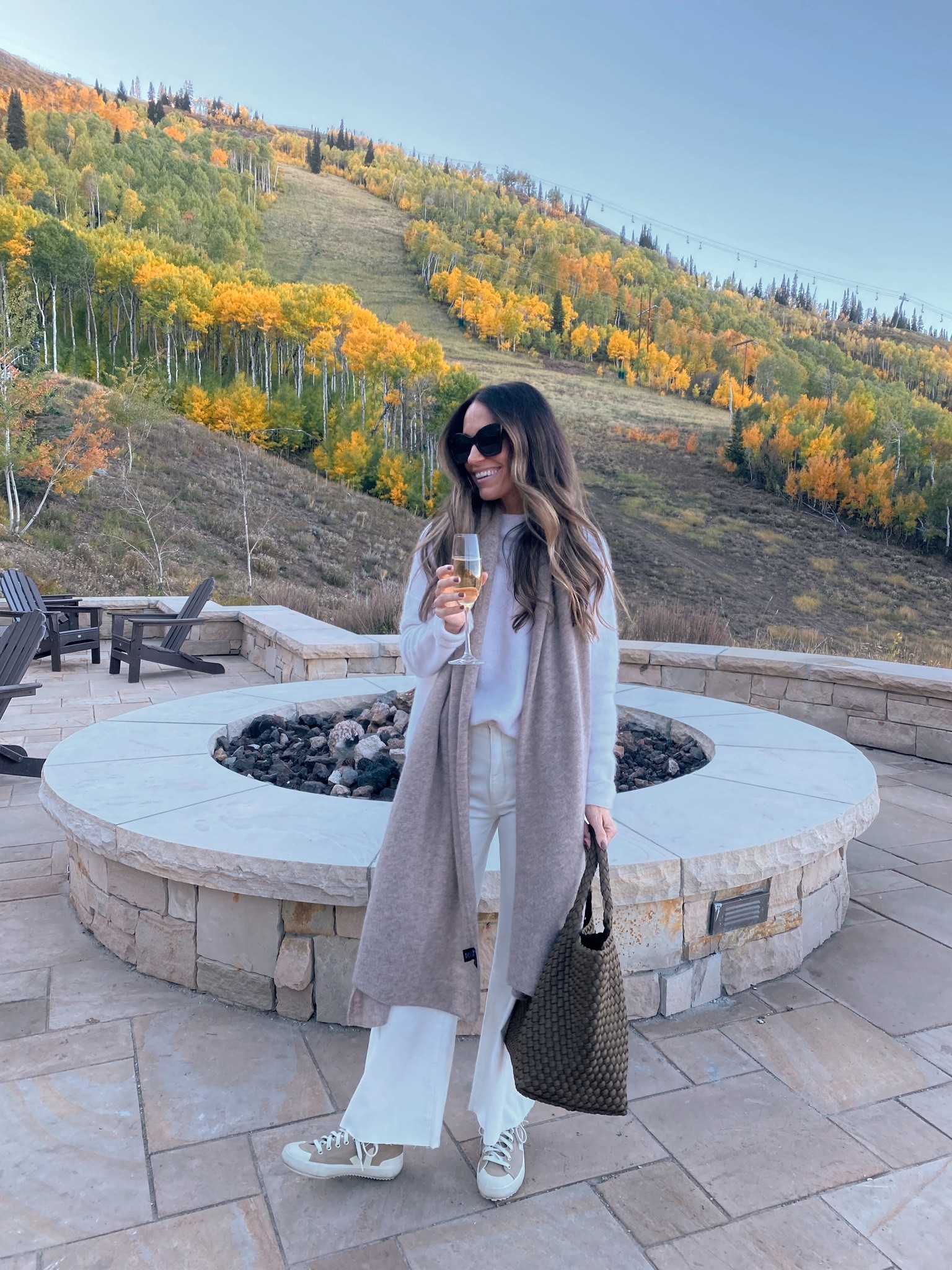 Shades of ivory outfit 
Jeans (cut to a 26” inseam, I’m 5’1/5’2), cashmere sweater (Tts, naturally oversized fit- not itchy at all), and cashmere wrap scarf are 25% off until 10/10 

#LTKSeasonal #LTKstyletip #LTKsalealert