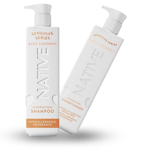 Native Shampoo Conditioner for Dry Hair, Sensitive Series, Bare Coconut - 18oz - Pack Of 02 | Amazon (US)