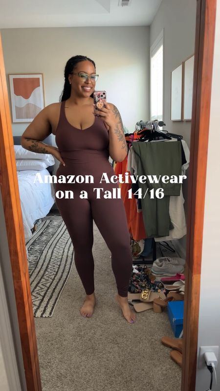 Amazon Activewear on a Tall 14/16!
•
I’m wearing everything in a XL. I’ve already worn the two matching sets to the gym and the leggings did not roll down. My trainer noticed it too, because I was wearing a different brand a few weeks ago in the same size and they kept rolling down. 


#LTKVideo #LTKfitness #LTKplussize