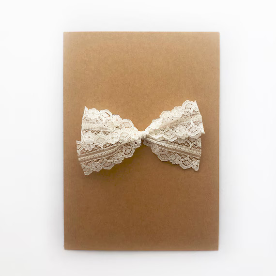 Vintage Ivory Lace Bow ~ 2.5 inches | Etsy (US)