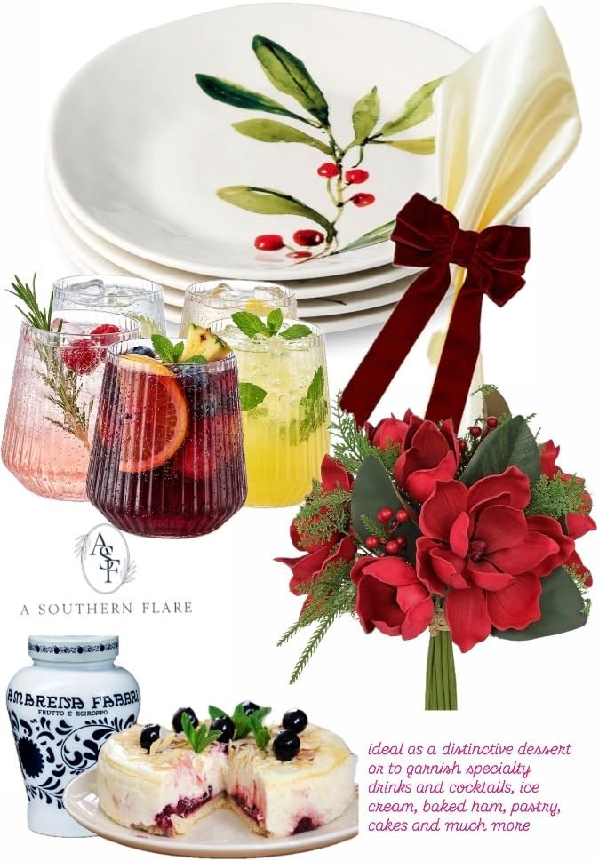Certified International Winters Joy 11" Dinner Plates, Assorted Designs, Multicolor, Large, Set o... | Amazon (US)