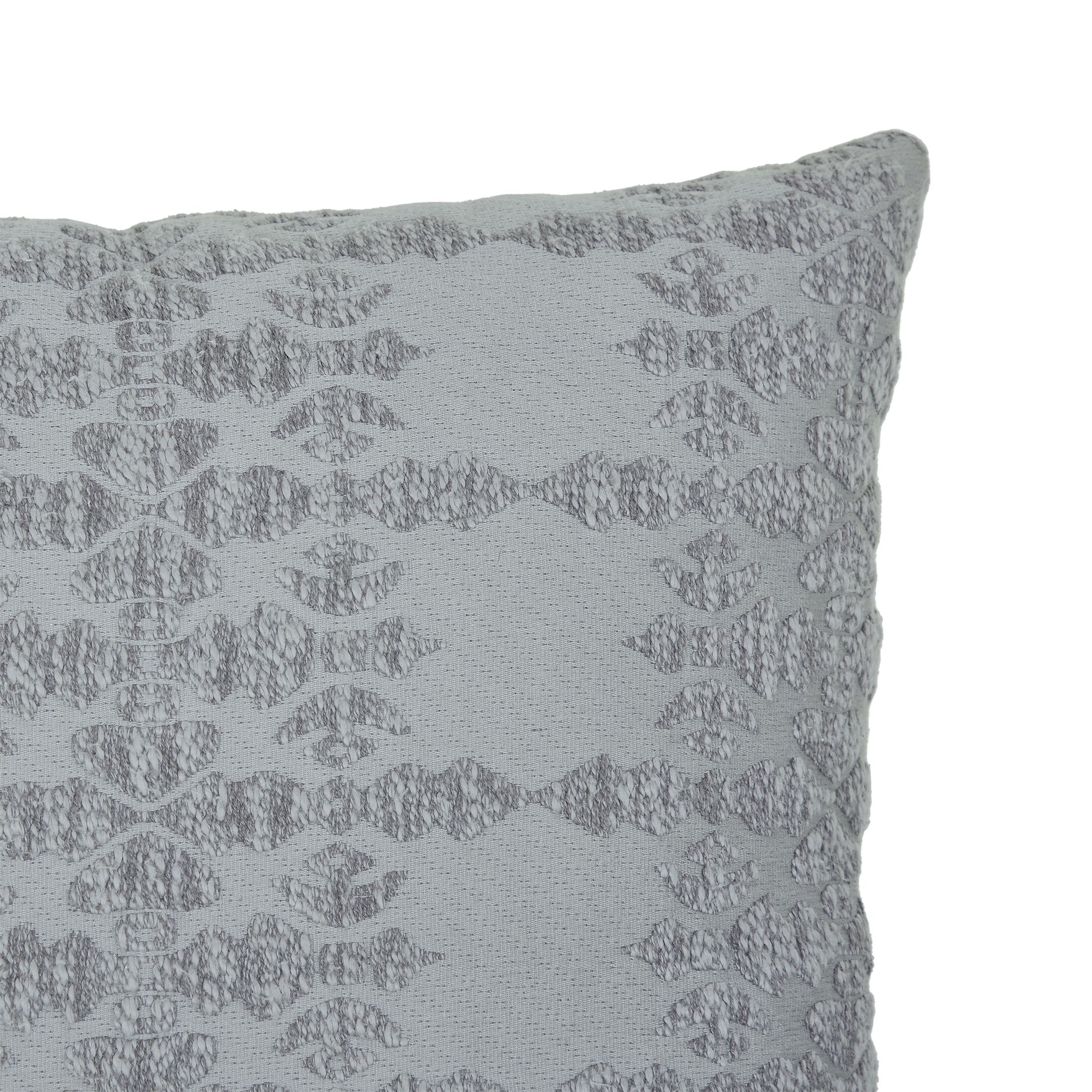 Better Homes & Gardens 20" x 20" Acros Geo Grey Cotton Polyester Decorative Pillow | Walmart (US)