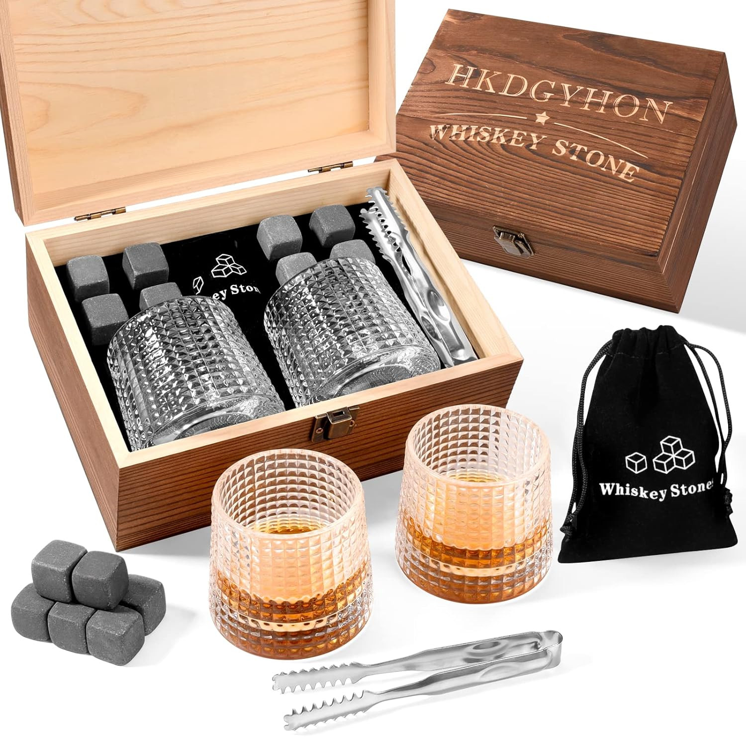 Birthday Gifts for Men, Whiskey Stones Gifts Set for Fathers Day Christmas, Best Gifts for Men Da... | Amazon (US)