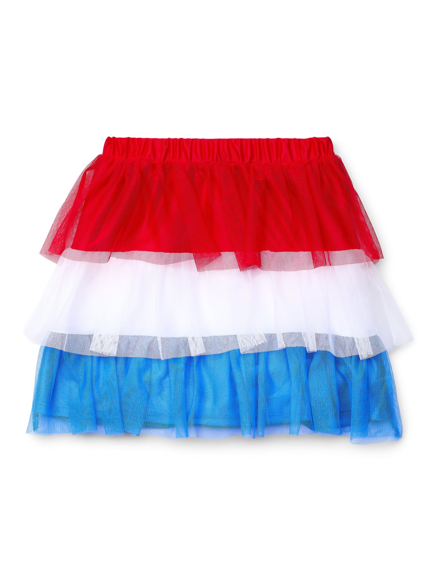 Wonder Nation Girls Americana Mesh Skirt, Sizes 4-18 - Walmart.com | Walmart (US)