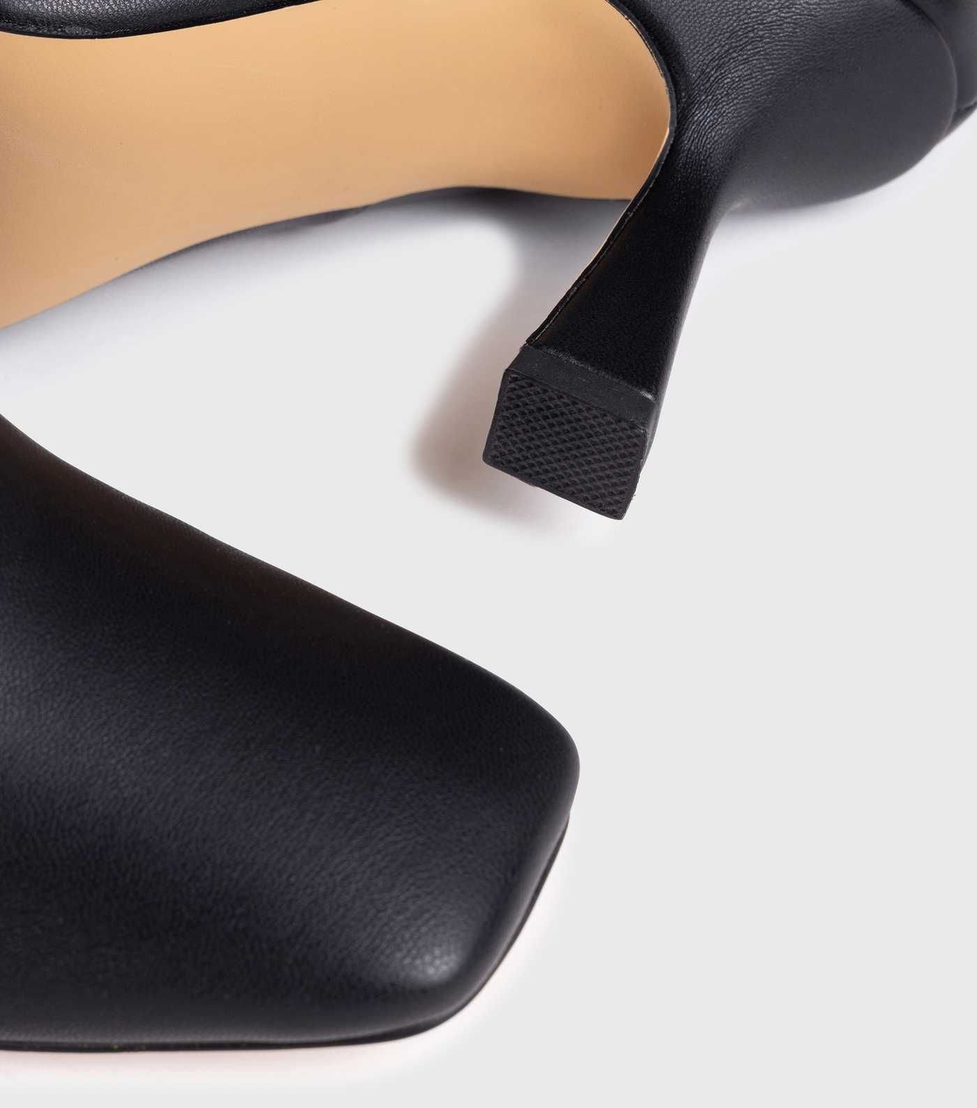 London Rebel Black Leather-Look Stiletto Heel Boots | New Look | New Look (UK)