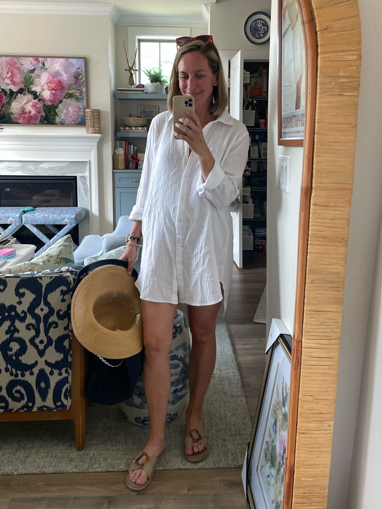 I sized up a size in gauze coverup. Swimsuit is tts. Go-to hat for summer. I’ve had it for years! These sandals are great- cute and water-friendly.

#LTKSwim #LTKFindsUnder100 #LTKSeasonal