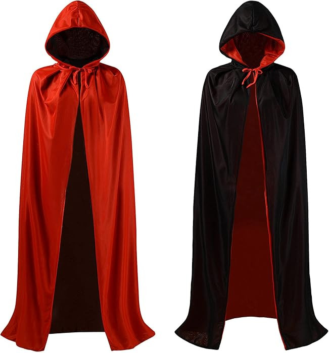 OurLore Black and Red Reversible Halloween Christmas Cloak Masquerade Party Cape Costume (35 inch... | Amazon (US)