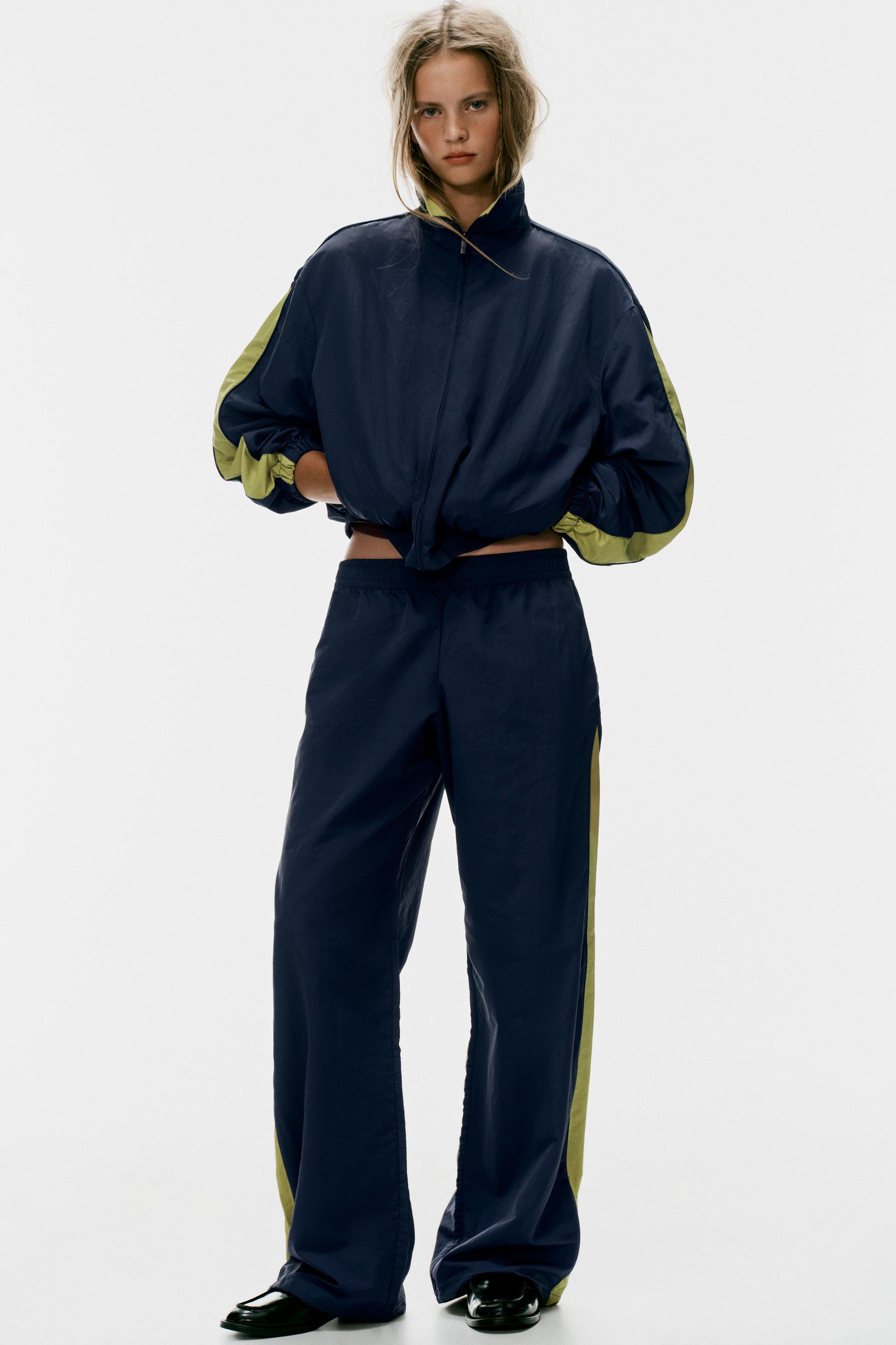 Zara - Technical Side-Stripe Jacket - Navy Blue - Xl - Woman | Zara US