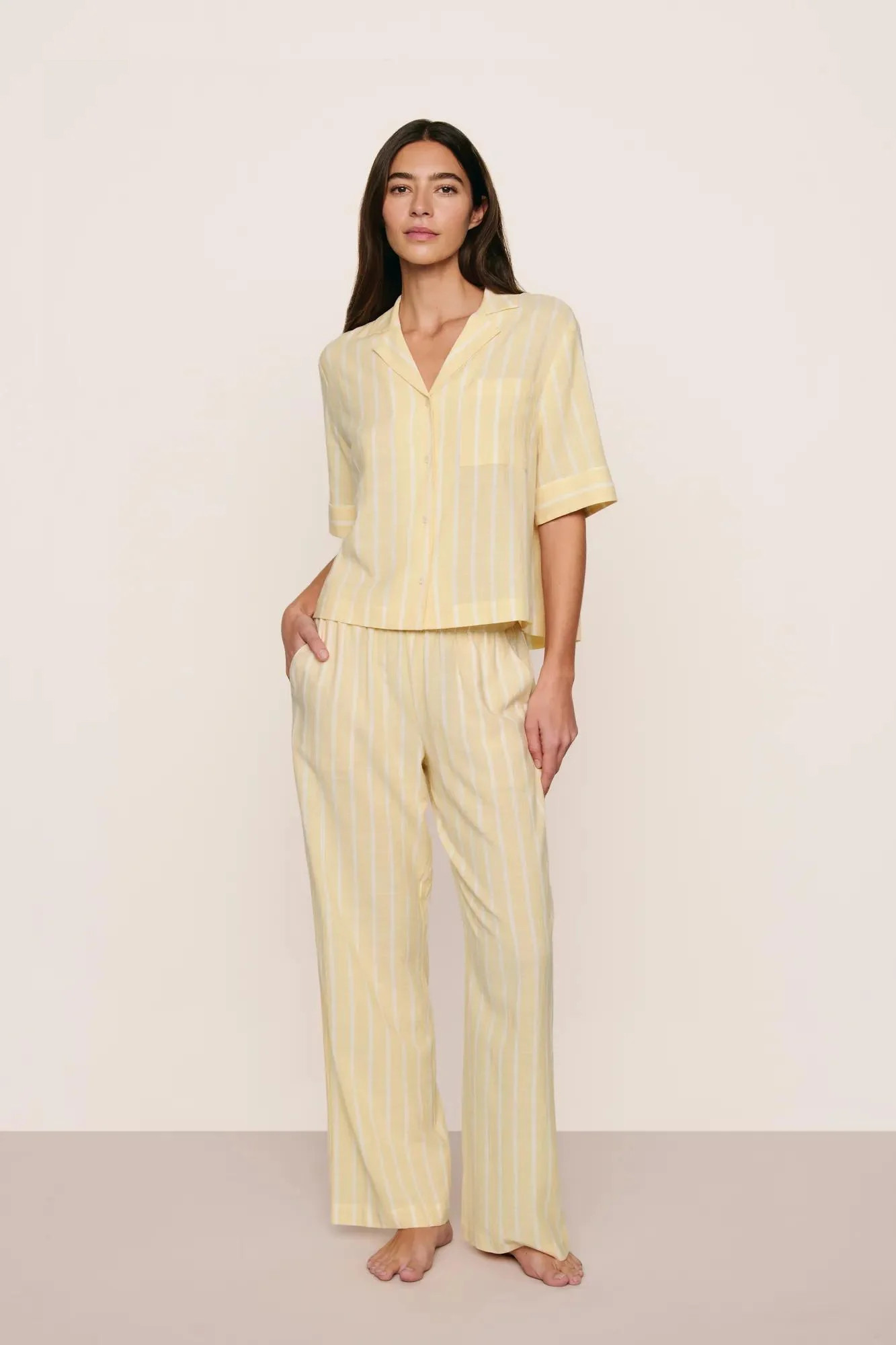 Nautico Relaxed Short Sleeve & Pant PJ Set | Eberjey