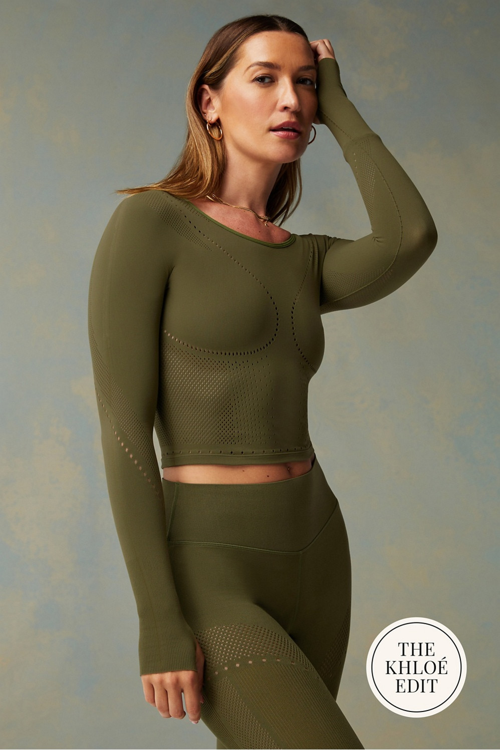 Sculptknit Contour Long-Sleeve Crop Top | Fabletics - North America