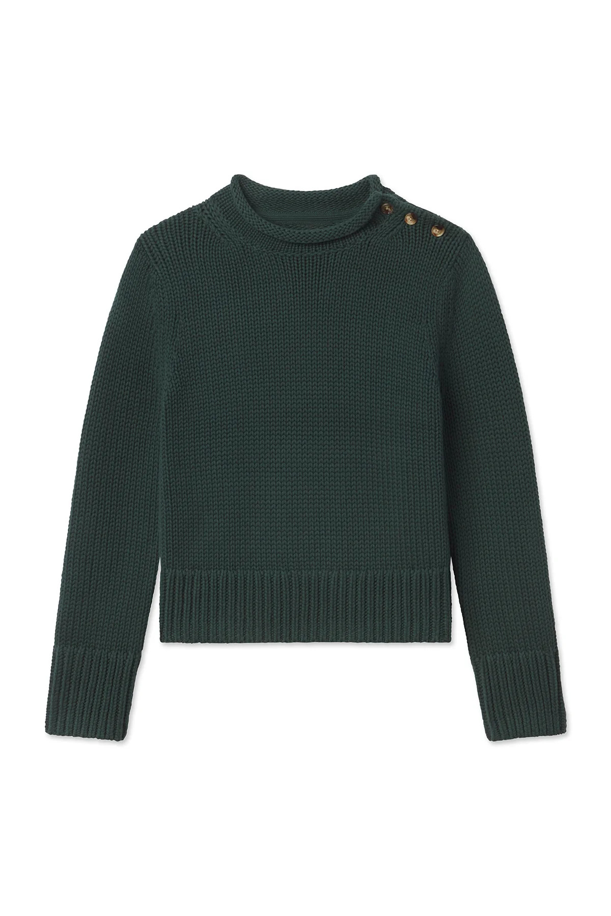 Jane Cotton Sweater in Conifer | Lake Pajamas