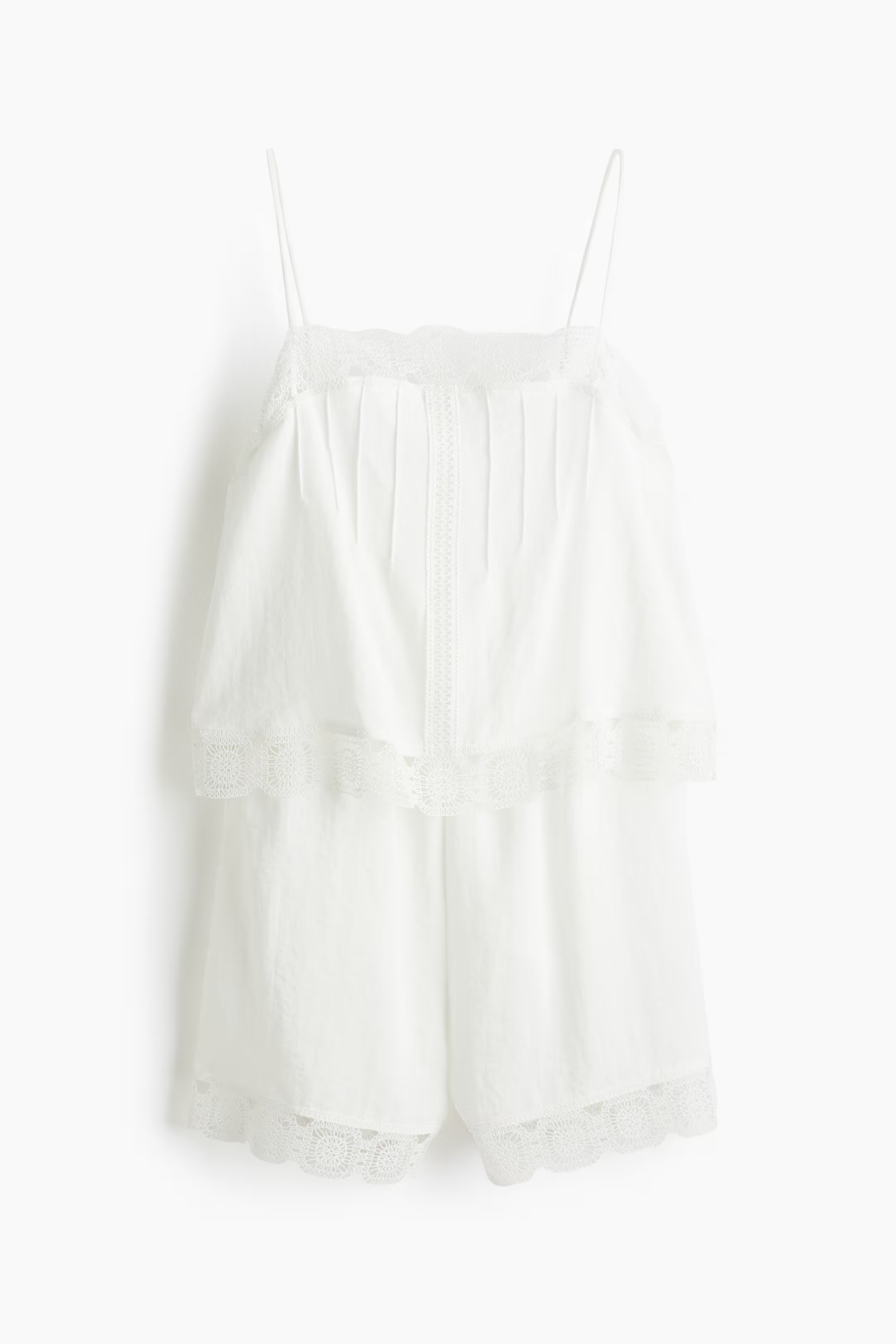 Combi-short avec détails brodés | H&M (FR, IT, ES, PT, BE)