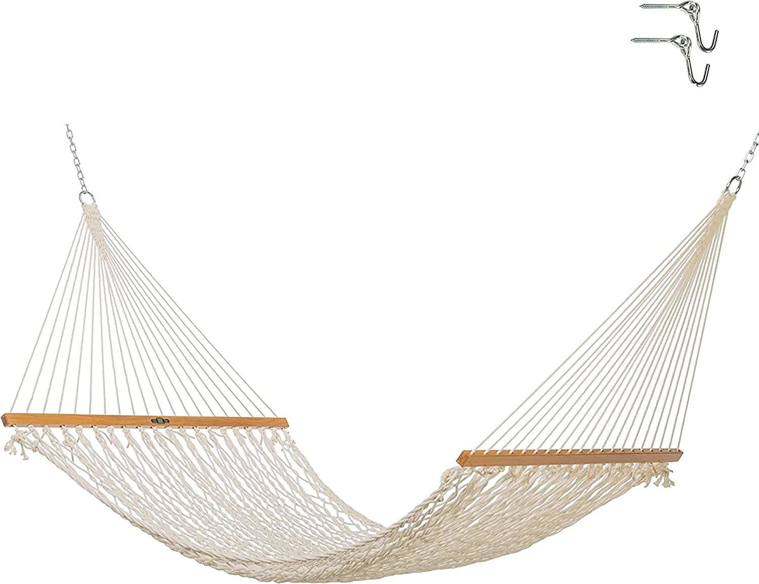 Original Pawleys Island 12OC Original Single Cotton Rope Hammock with Free Extension Chains & Tre... | Amazon (US)