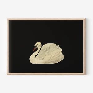 Vintage Swan Print  Downloadable Prints  PRINTABLES  | Etsy | Etsy (US)