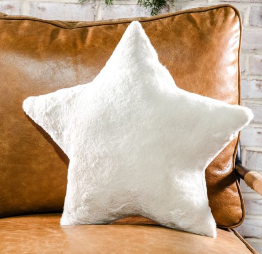 Soft White Star Pillow | 20" | Fiddle & Fig