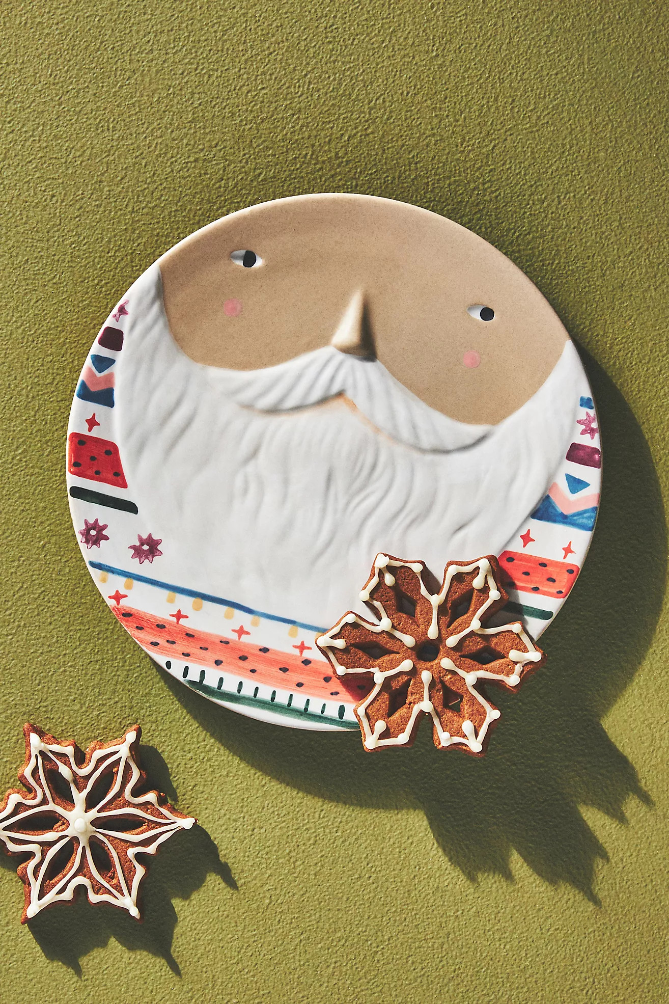 Fotini Tikkou Mr. & Mrs. Claus Dessert Plate | Anthropologie (US)