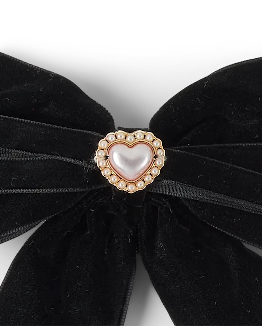 Girls Bow Heart Hair Clip 2-Pack - Royal Christmas - MULTI | Gymboree | Gymboree
