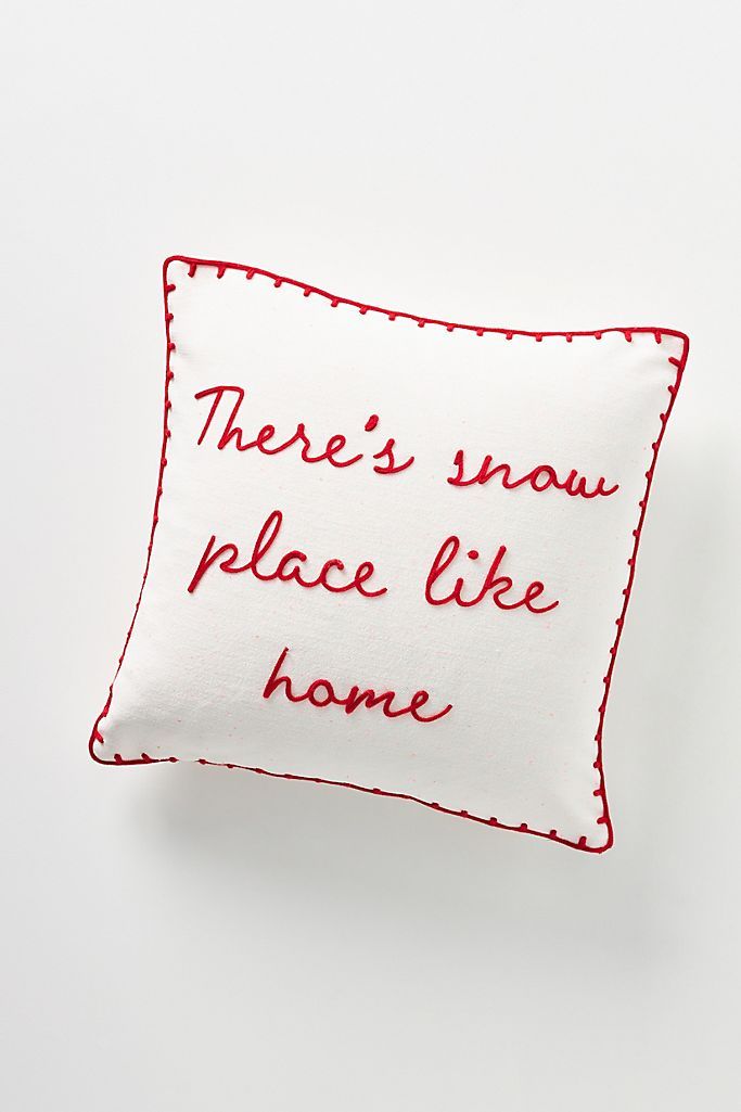 Snow Place Like Home Pillow | Anthropologie (US)
