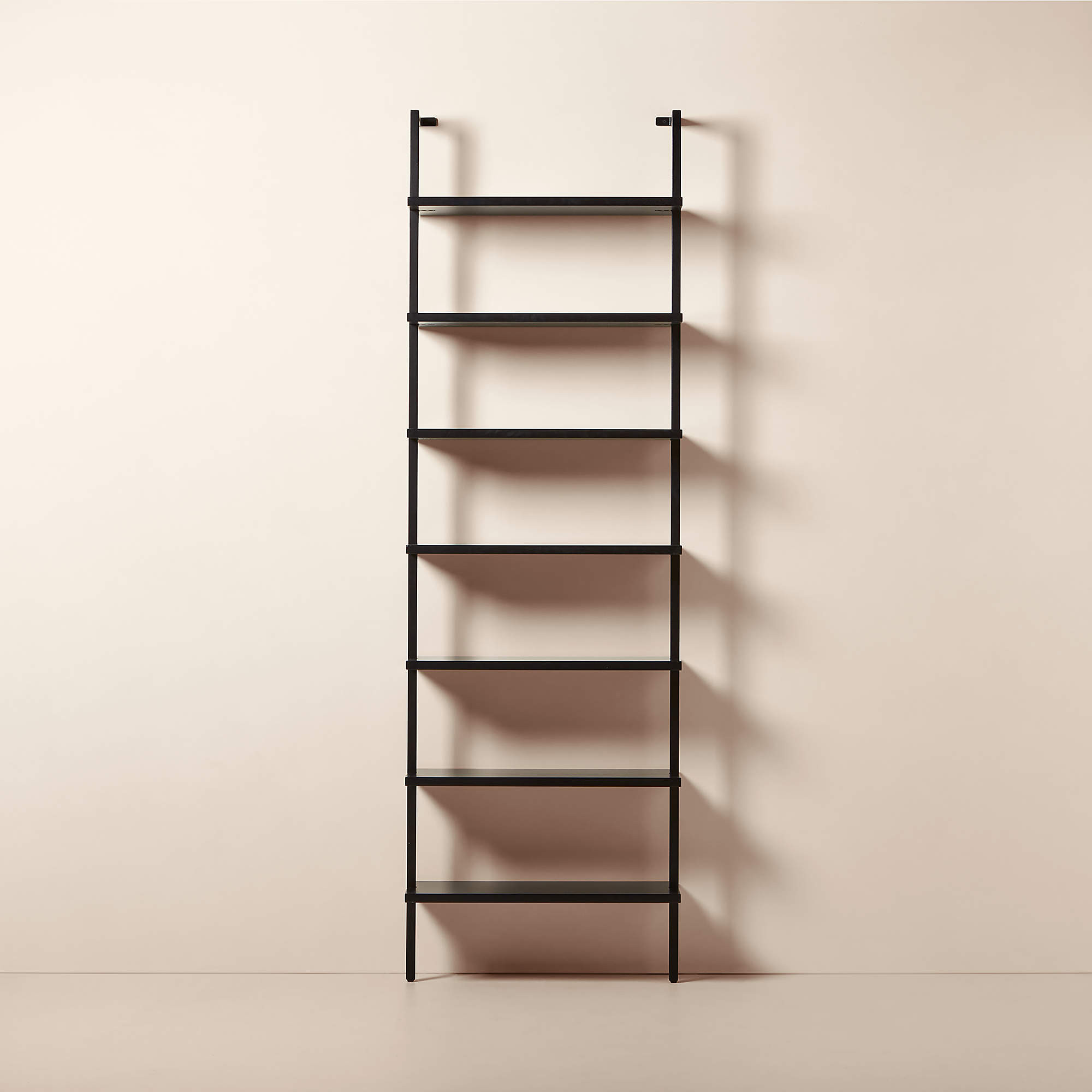 Stairway 96" Black Metal Wall Mount Bookcase + Reviews | CB2 | CB2