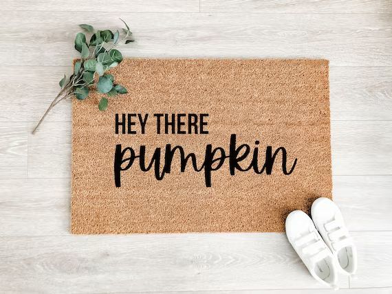 Hey There Pumpkin Doormat  Fall Porch Decor  Fall Decor  | Etsy | Etsy (US)