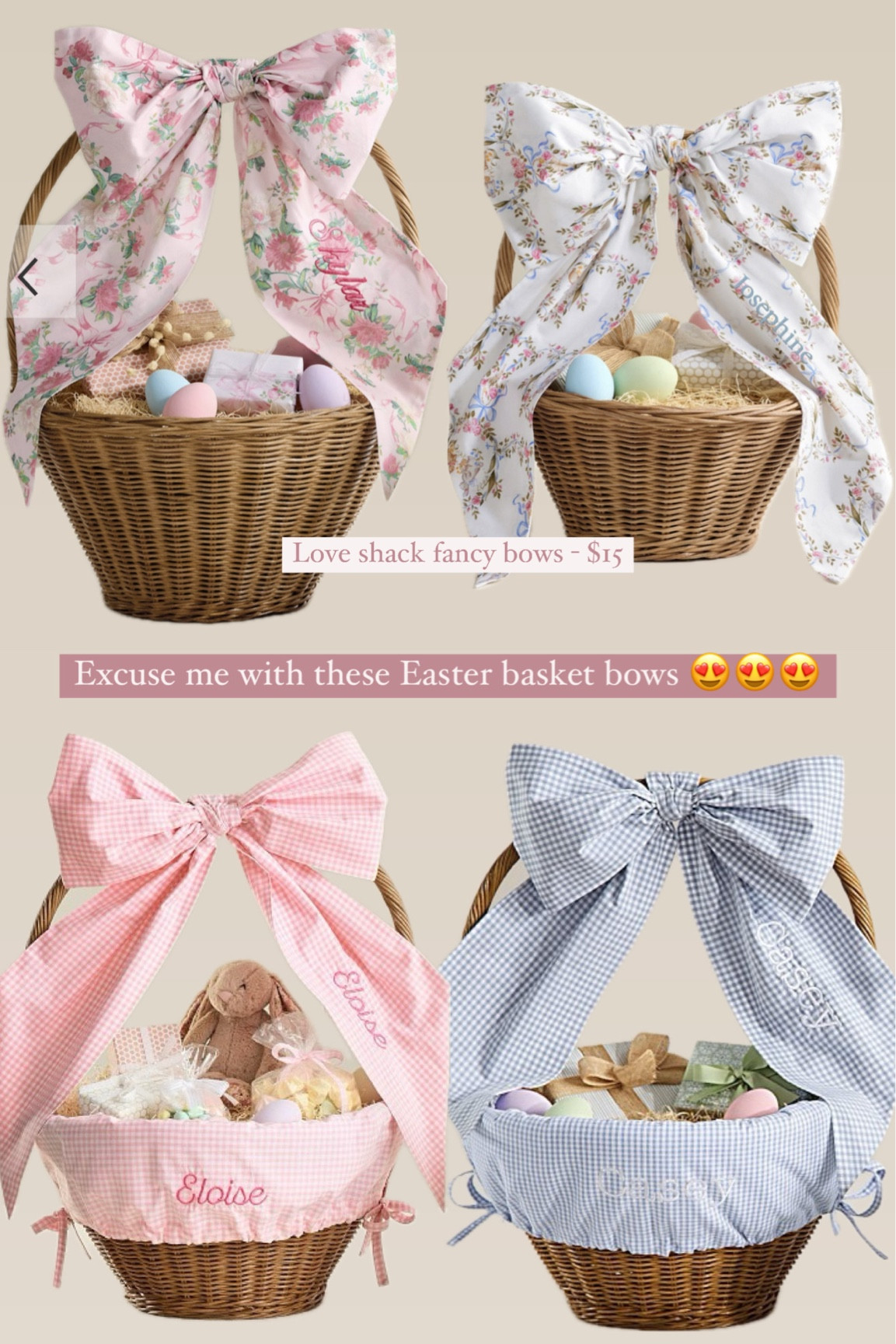 Easter basket decor, Easter decor, kids Easter basket, toddler Easter basket, love shack fancy Easter 

#LTKKids #LTKSeasonal